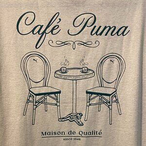 New PUMA Unisex – Classics Café Puma Short Sleeve Tee - Size M